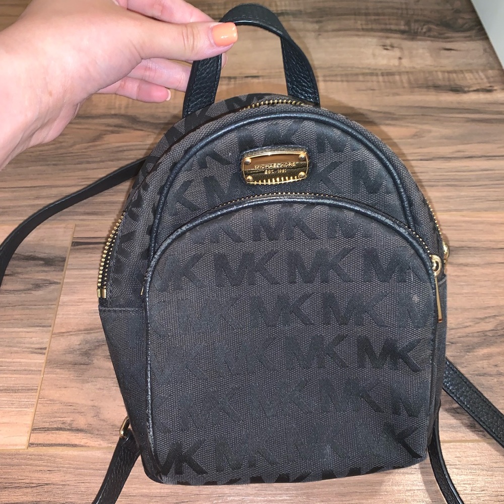 Black Michael Kors Mini Backpack